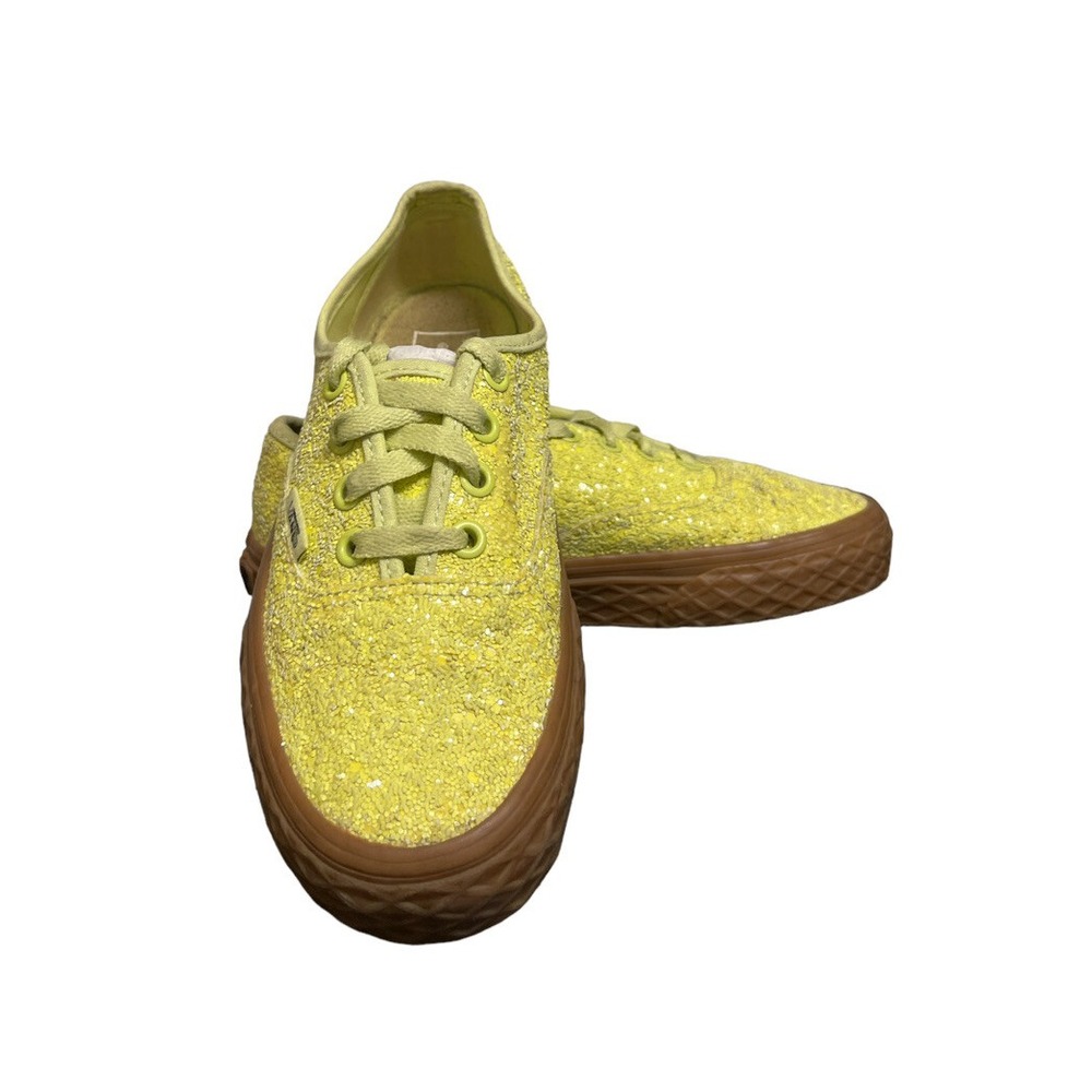 Vans Authentic Ice Cream Glitter Sneakers Womens 5.5 Yellow Gum Sole Shoes